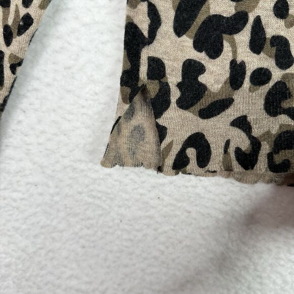Sundry Anthropologie Cashmere Wool Sweater Womens 2 (M) Leopard Print Pullover - Picture 6 of 13